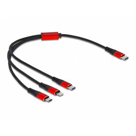 Delock 3 in 1 Chargeonly cable 24 pin USBC male to 86710