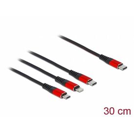 Delock 3 in 1 Chargeonly cable 24 pin USBC male to 86710