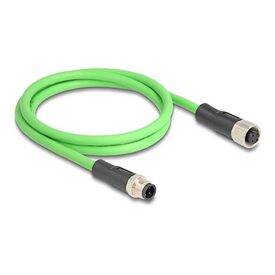 Delock Network cable 4 pin M12 (M) to 4 pin M12 (F) 1 m 80406