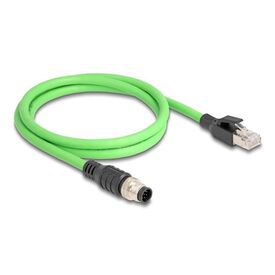 Delock Network cable 8 pin M12 (M) to RJ45 (M) 1 m 6.8 80421