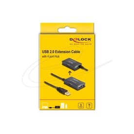 Delock USB 2.0 Extension Cable 10 m active with 4 port 82748