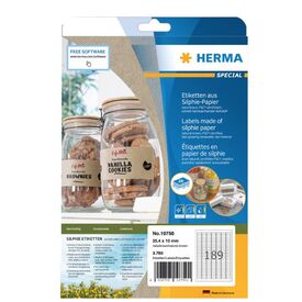 HERMA Brown Rectangle Permanent 25,4 x 10 mm A4 10750
