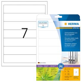 HERMA File labels A4, 192 x 38 mm, natural-white,