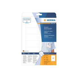 HERMA Inserts for name badges A4, 75 x 40 mm, white 9010