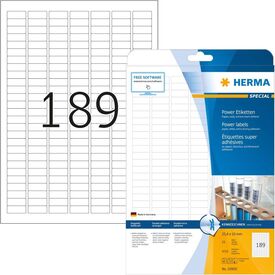 HERMA Power labels, with strong adhesion A4, 25,4 x 10 mm 10900