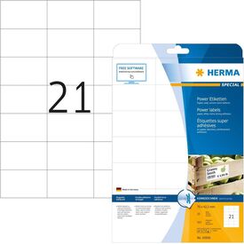 HERMA Power labels, with strong adhesion A4, 70 x 42,3 mm 10906