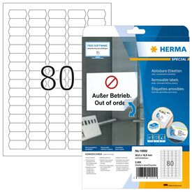 HERMA Price labels A4, 35,6 x 16,9 mm, white, removable 16.9 10002