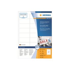 HERMA Removable labels A4, 63,5 x 29,6 mm, white