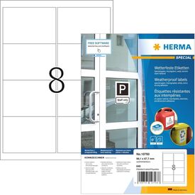 HERMA Weatherproof labels A4, 99,1 x 67,7 mm, white, 10793