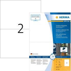 HERMA Weatherproof outdoor film labels A4, 210 x 148 mm, white 9541