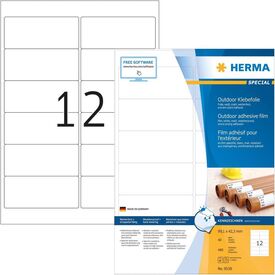 HERMA Weatherproof outdoor film labels A4, 99,1 x 42,3 mm, white 9538