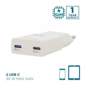 Mobilis Energia Charger 30W Wall USBC white Charger Typ 020026