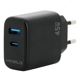 Mobilis Power adapter fast, gan 45 Watt QC, PDPPS 2 001363