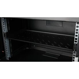 Equip / Rack shelf / 400 mm / black / 1U / 19" | EZFS-19-1-40-B