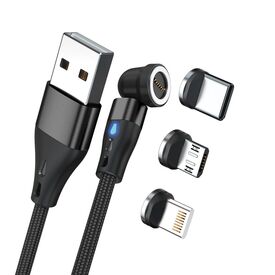 RealPower MagneticCharge3 / 2 m / USB A / Black | 439643