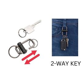 TROIKA KR22-09/BK / Key ring / Black / Metal / 83 mm / 25 mm / 10