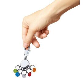 TROIKA PATENT/Colour / Key ring / Multicolour / Brass  | KYR61/CH