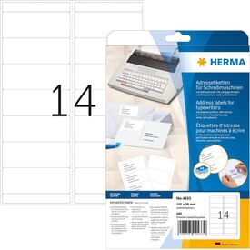 HERMA Address labels for typewriters, A4, 102 x 38 mm