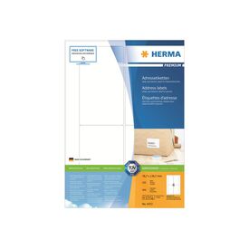 HERMA PREMIUM address labels A4, 78,7 x 139,7 mm, white,