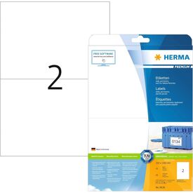 HERMA PREMIUM labels A4, 210 x 148 mm, white,  8636