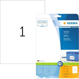 HERMA Premium Paper matte permanent selfadhesive white A4 8637