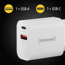 Intenso W30AC Power adapter 30 Watt 3 A / PD 3.0, QC 4. | 7803012