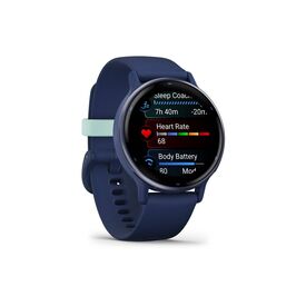 Garmin vívoactive 5 Navy smart watch with band sil | 010-02862-12