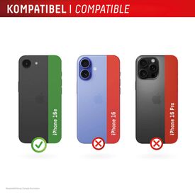 E.V.I 02124 Apple iPhone 16e / Dust resistant / Tempered glass /