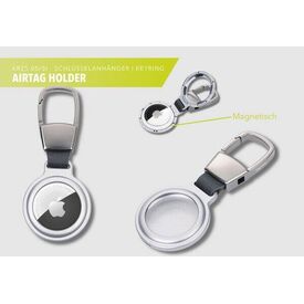 TROIKA AIRTAG HOLDER Key ring Silver Aluminium / 83  | KR25-05/SI