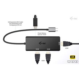 i-Tec Docking station USB-C USB4 / Thunderbol | C31TRIPLE4KHDMIPD
