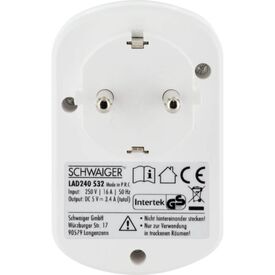 Schwaiger Power adapter 3.4 A / 2 output connectors ( | LAD240532