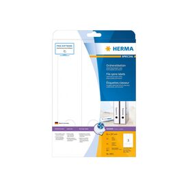 HERMA Inkjet file spine labels A4, 61 x 297 mm, white,