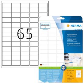 HERMA PREMIUM address labels A4, 38,1 x 21,2 mm, white 4504