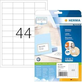 HERMA PREMIUM labels A4, 48,3 x 25,4 mm, white,