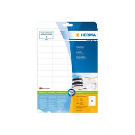 HERMA PREMIUM labels A4, 52,5 x 21,2 mm, white,