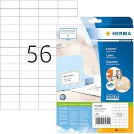 HERMA PREMIUM labels A4, 52,5 x 21,2 mm, white,