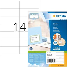 HERMA Premium Paper matte permanent selfadhesive white 4475