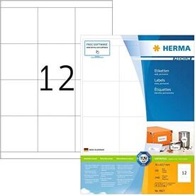 HERMA Premium Paper matte permanent selfadhesive white 70 4617