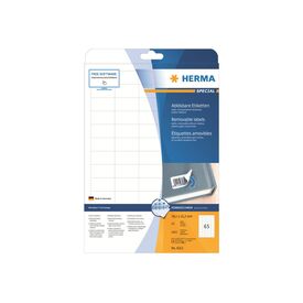 HERMA Removable labels A4, 38,1 x 21,2 mm, white