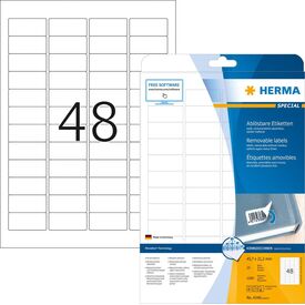 HERMA Removable labels A4, 45,7 x 21,2 mm, white