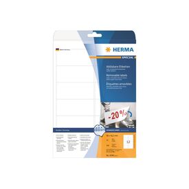 HERMA Removable labels A4, 96 x 42,3 mm, white