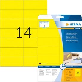HERMA Special Paper matte permanent selfadhesive yellow 5058