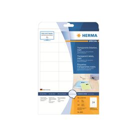 HERMA Transparent film labels, matt A4, 66 x 33,8 mm,