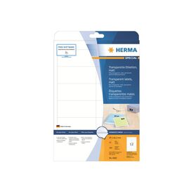 HERMA Transparent film labels, matt A4, 97 x 42,3 mm,