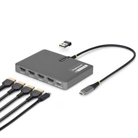 StarTech.com USB-C to Quad-Monitor Workstat | QUAD-USB-HDMI-ADAPT