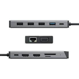 ALOGIC DV3 Minidock USBC 2 x HDMI, VGA DUCDDV3V2