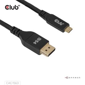 CLUB3D CAC-1563, 2 m, USB Type-C, DisplayPort, Male, Male, Straight