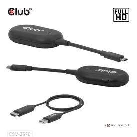 CLUB3D Wireless USB-C to HDMI, 1920 x 1080 pixels,