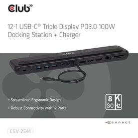 Club 3D 12-in-1 Triple-Display-Dockingstation