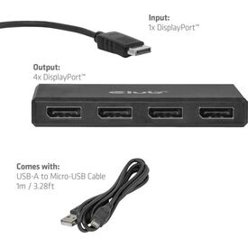 Club 3D MST-Hub DisplayPort to 4x DisplayPort